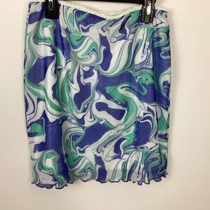 Princess Polly Remi Mini Skirt Blue Size 4 NWT